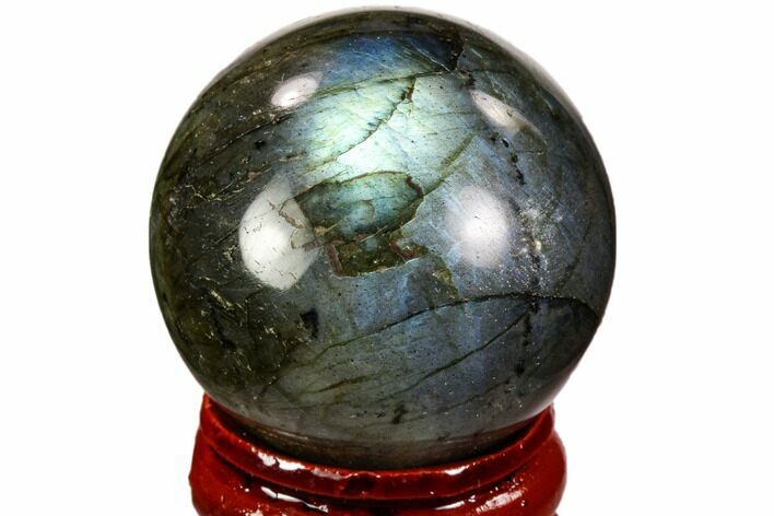 Flashy, Polished Labradorite Sphere - Great Color Play #105769